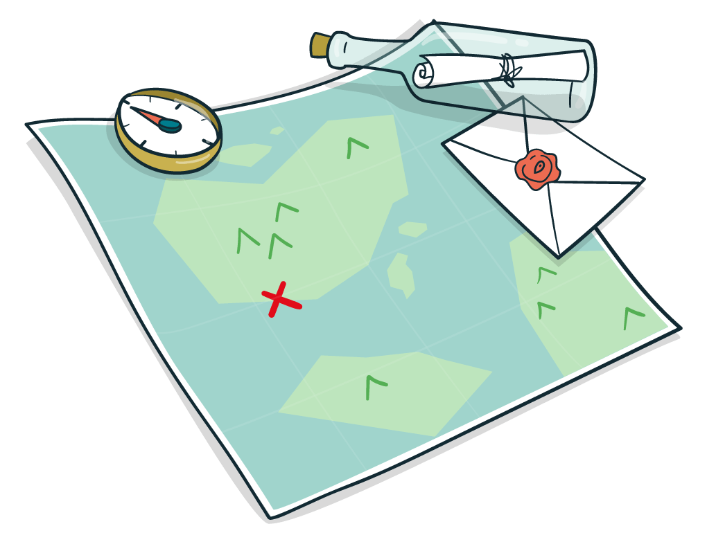Carte de navigation pour représenter le projet d'exploration